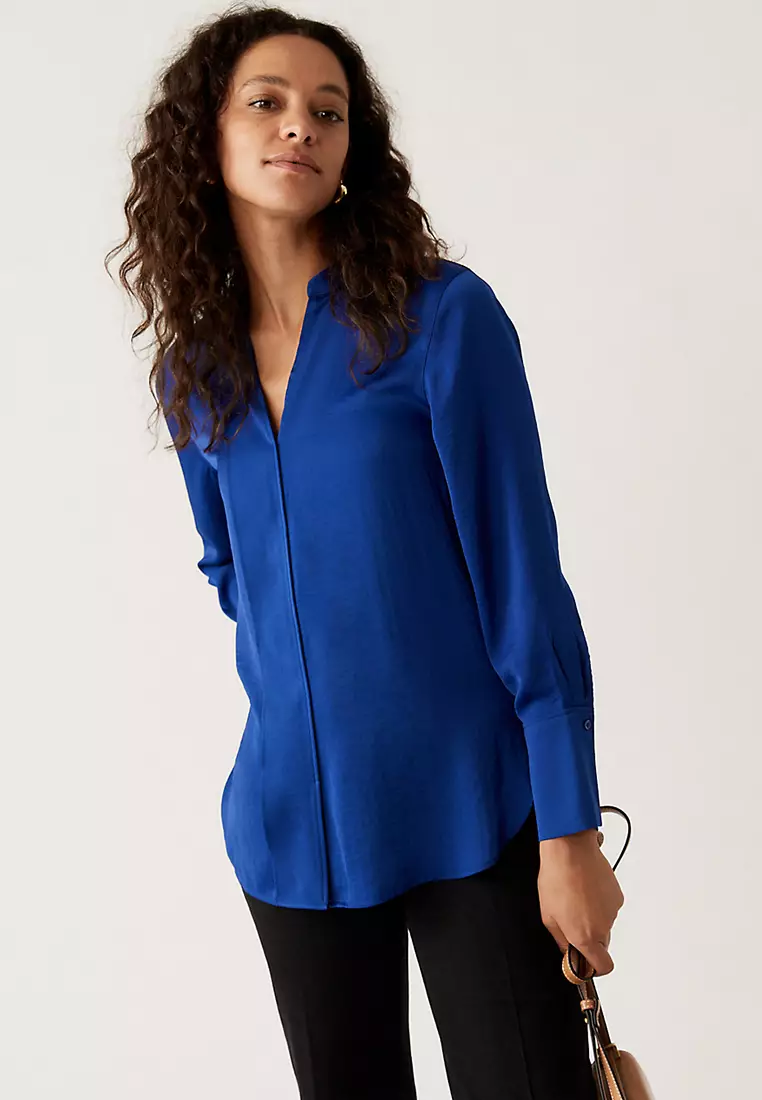 Marks and spencer satin sales blouse