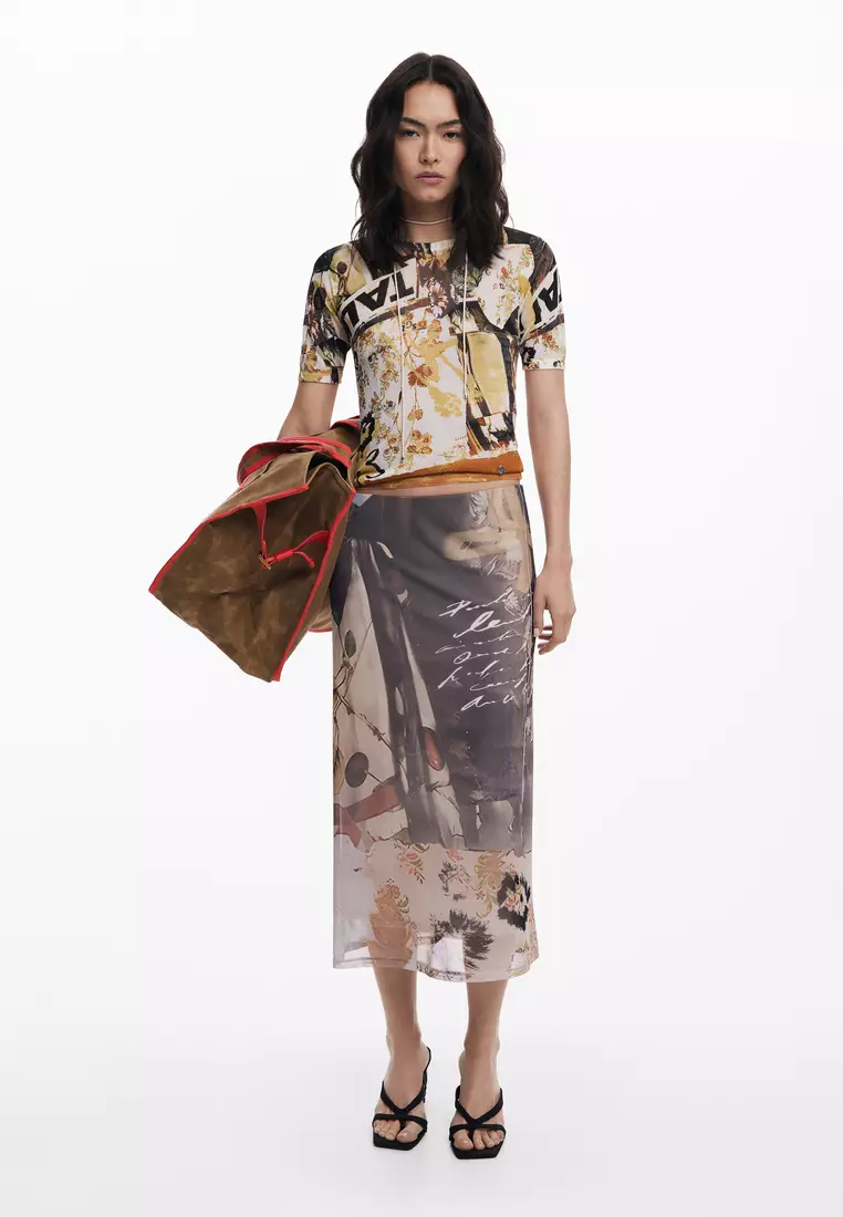 Collage tulle skirt