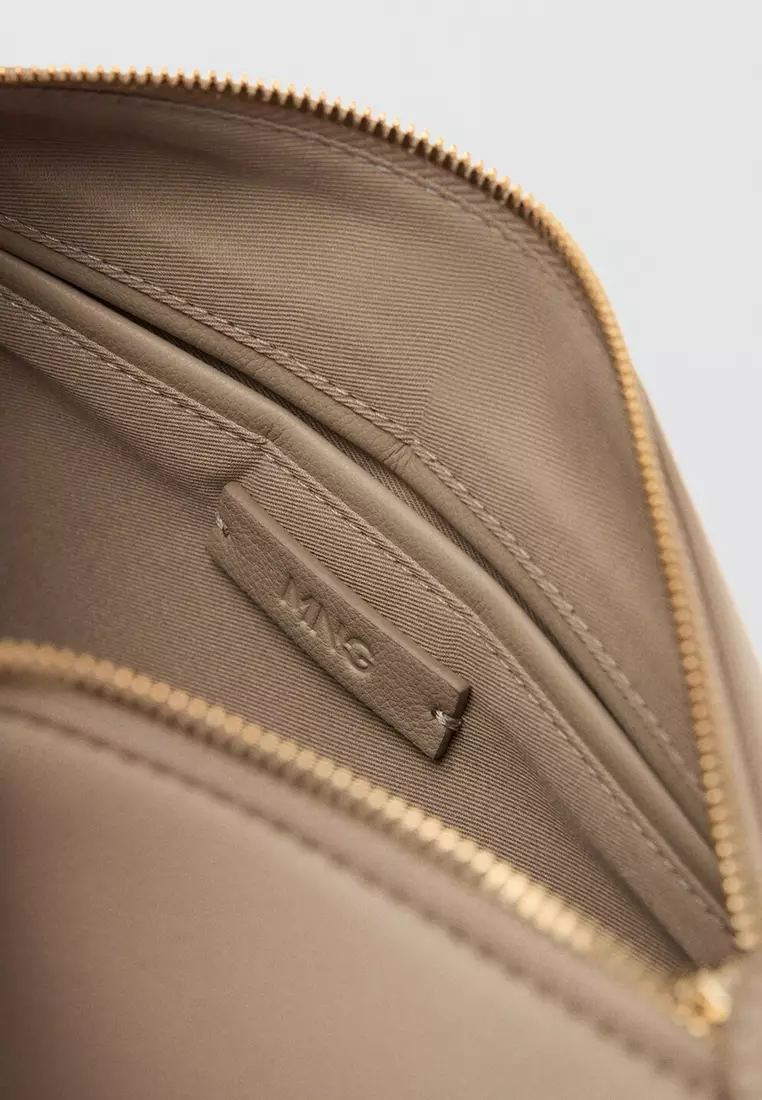 Faux-Leather Shoulder Bag