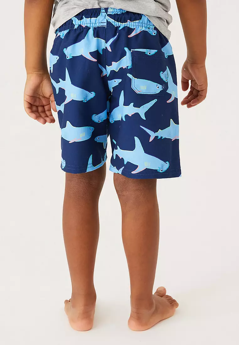 Shark Print Swim Shorts