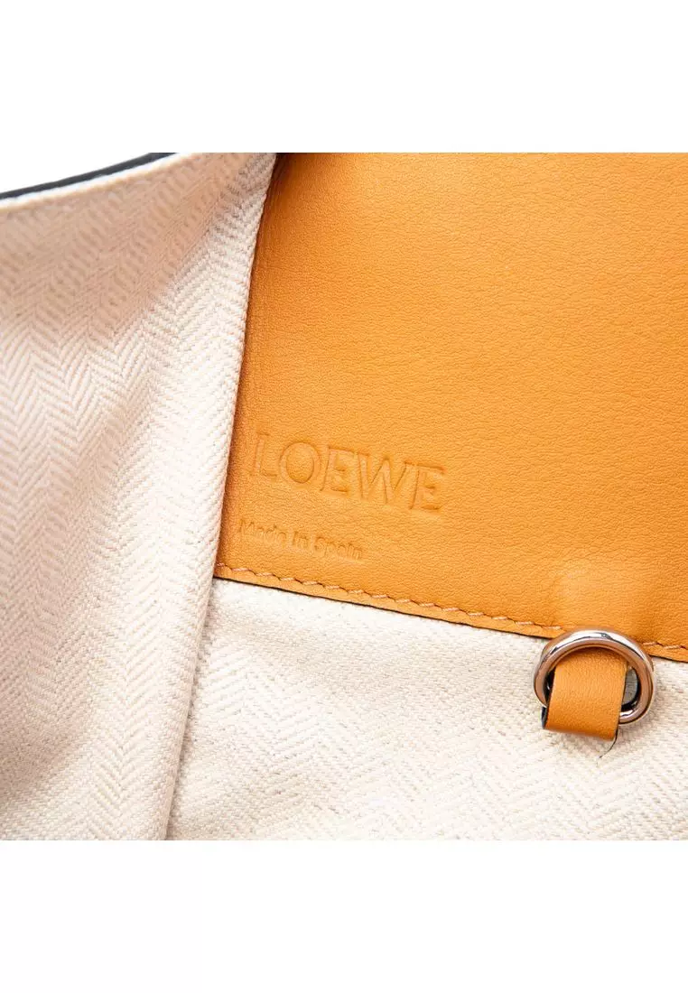Pre-Loved Loewe Medium Bicolor Grained Calfskin Hammock Satchel