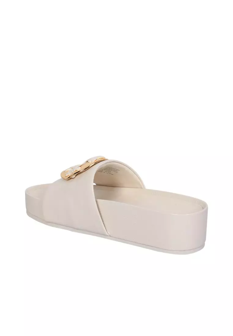 White tory burch slides outlet