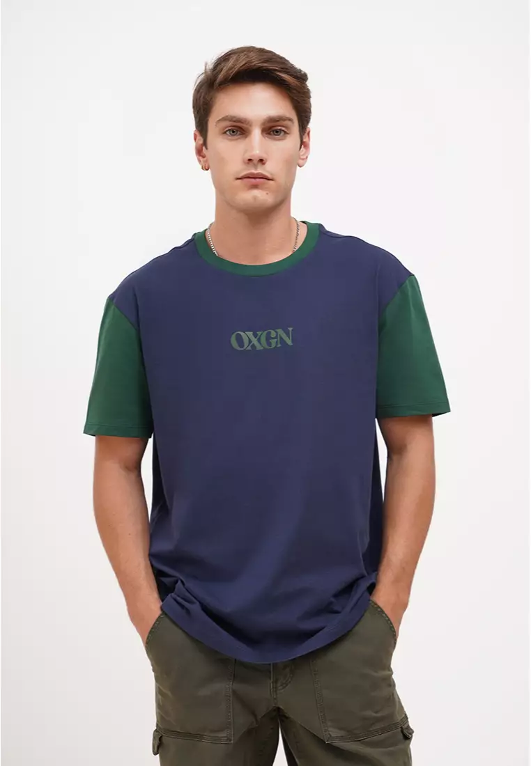 Colorblocked Cotton Regular Fit Men's T-Shirt