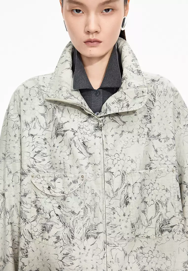 Cotton Pattern Element OVERSIZE Jacket