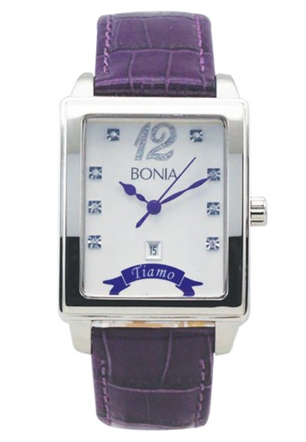 Bonia - Jam Tangan Pria - B10013-1309V - Purple White Dial