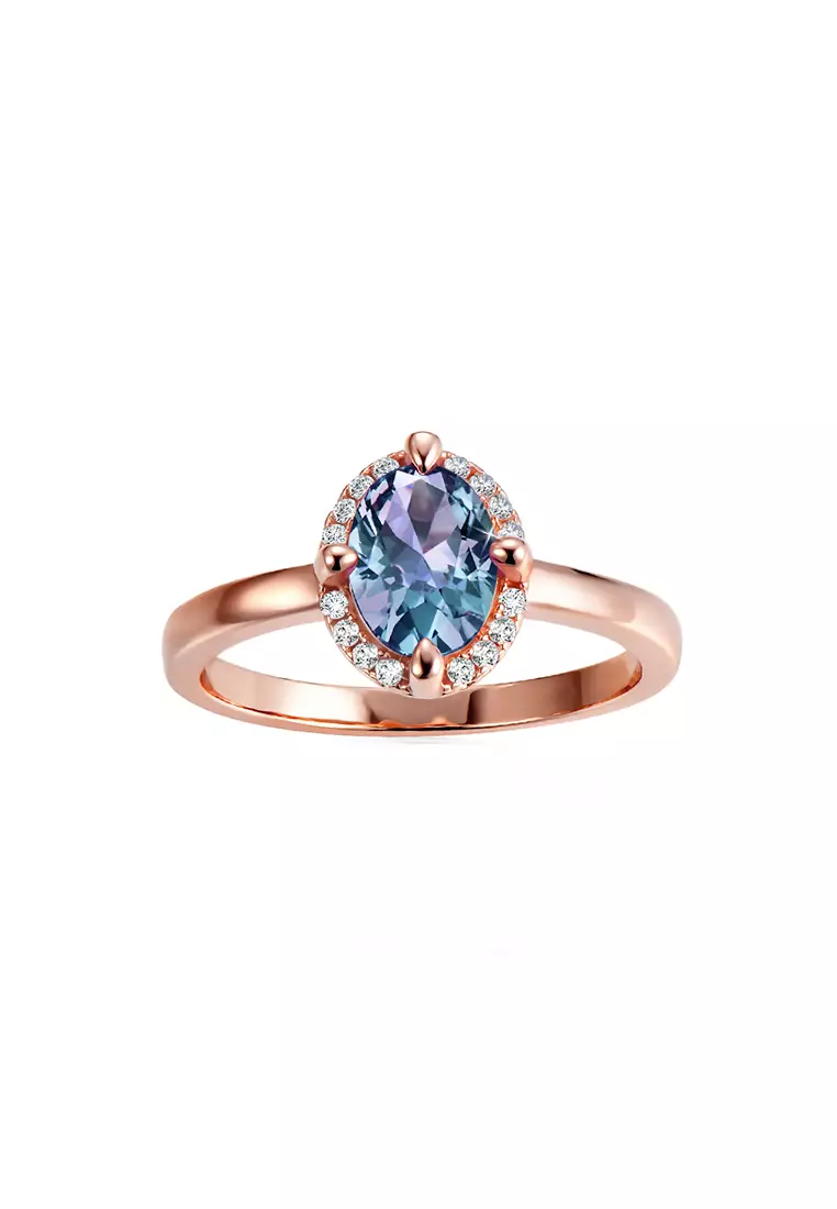Alexandrite gold clearance ring