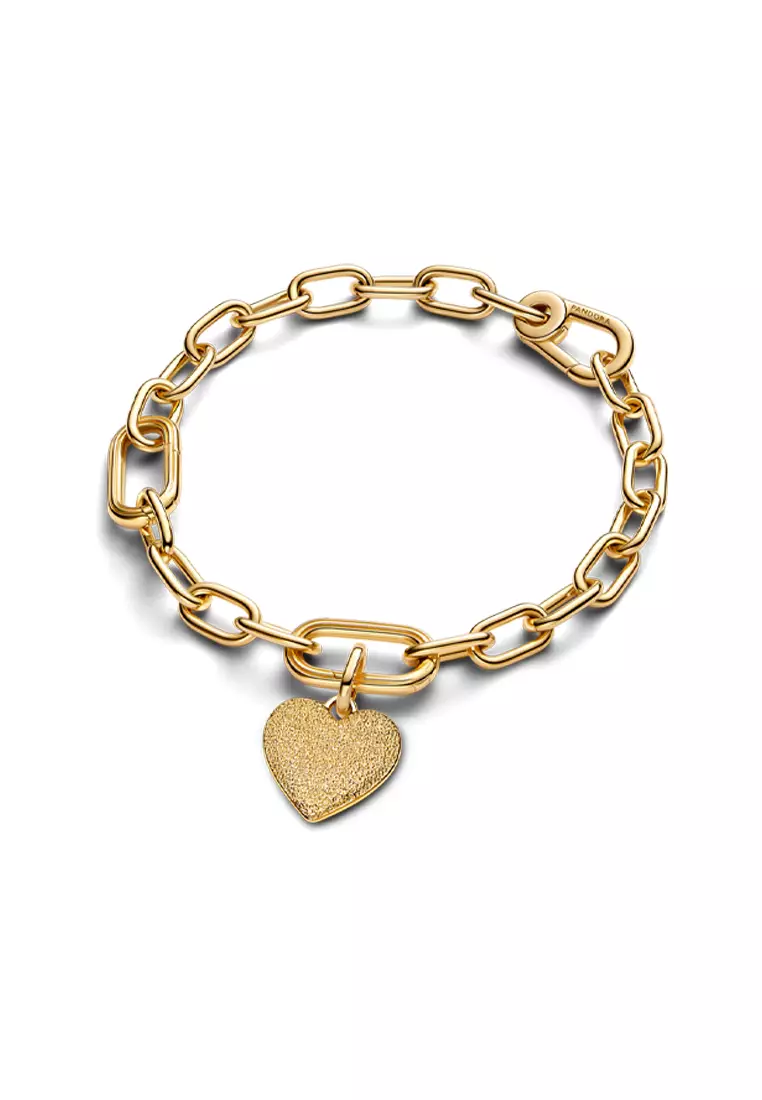 Pandora ME 14K Gold Plated Engravable Heart Medallion Charm