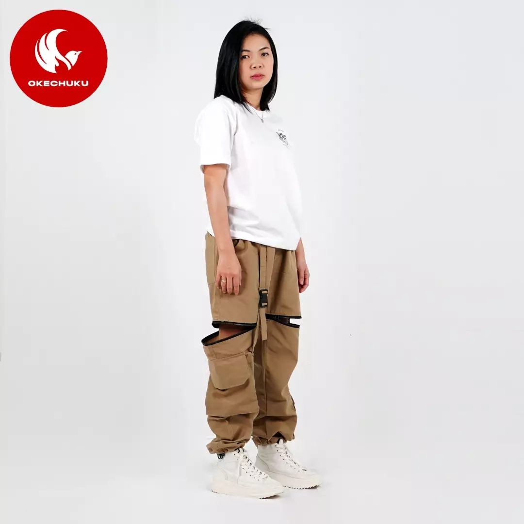 Okechuku JUSTINE Celana Cargo Panjang Pendek Celana Wanita Streetwear