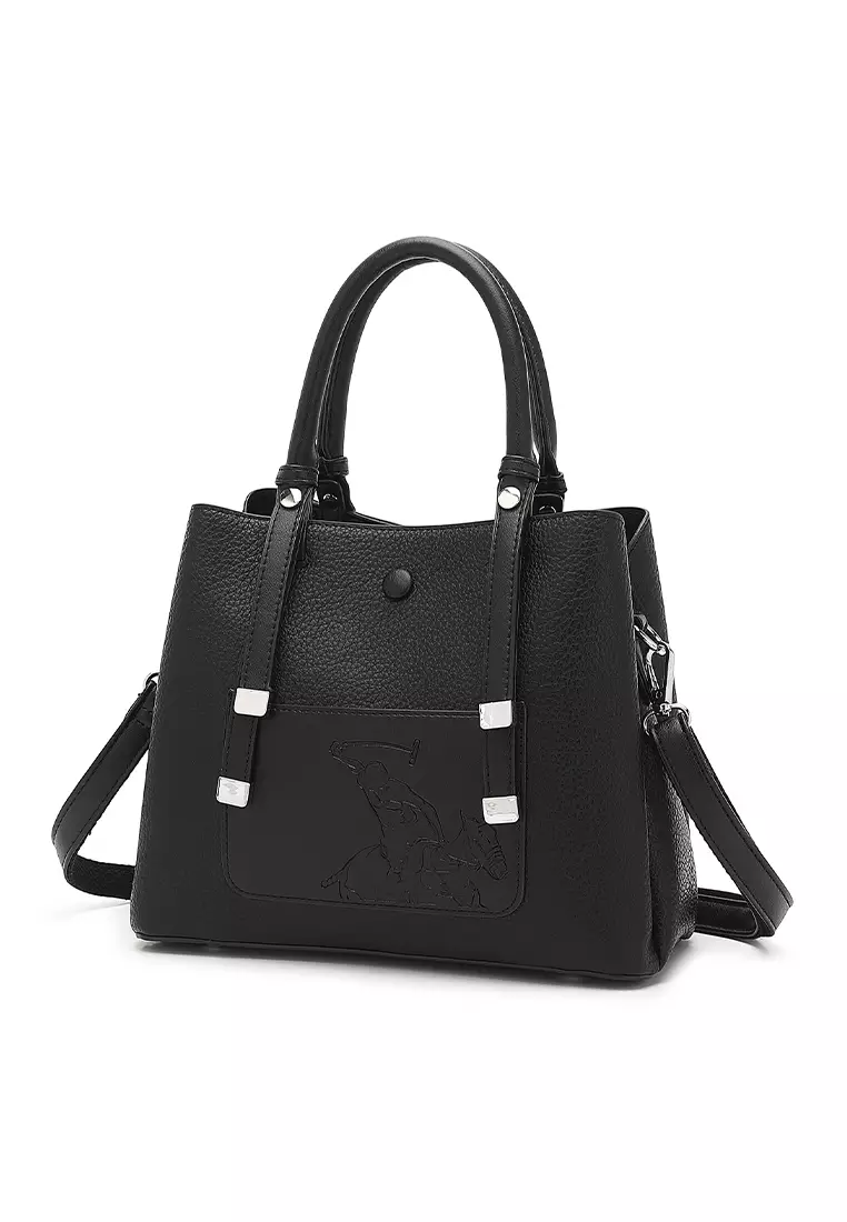 Top Handle Bag / Sling Bag / Crossbody Bag - Black