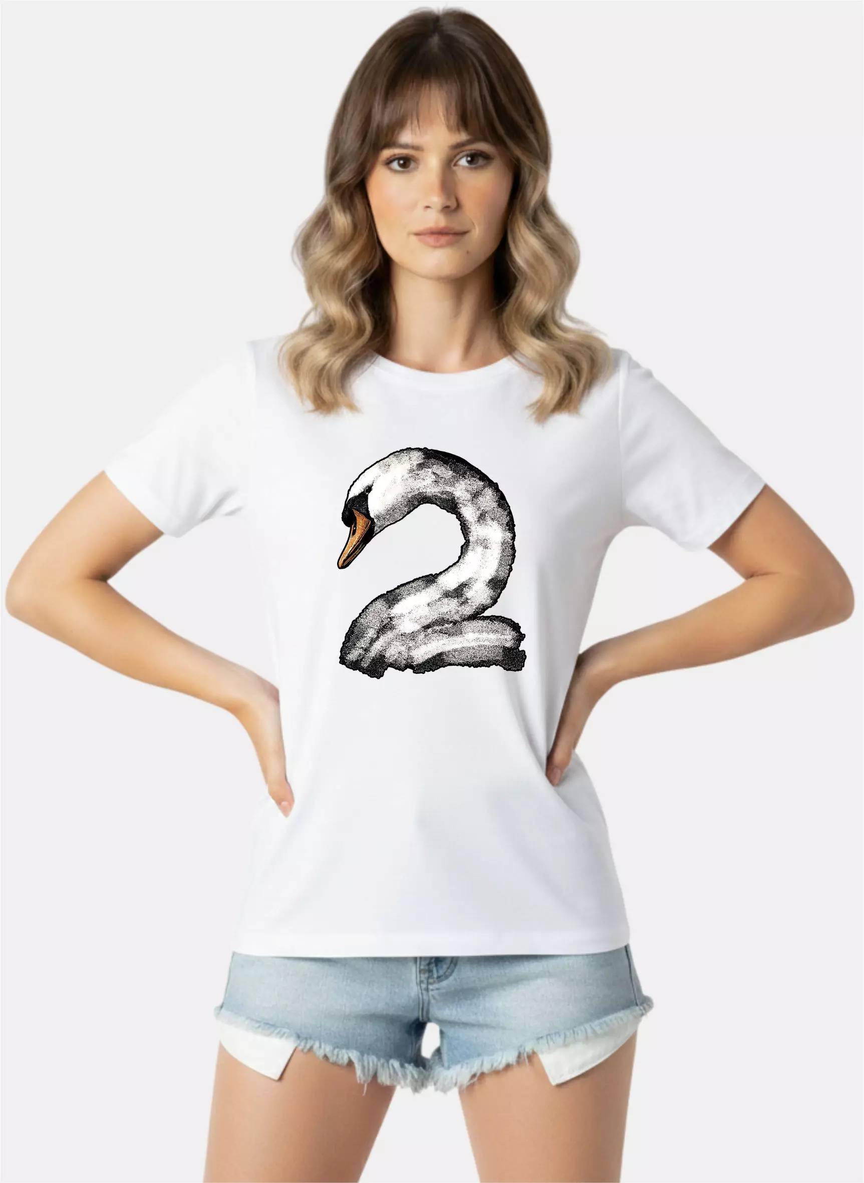 TONIQUE Kaos Wanita 24S Katun Combed Grafis Reguler Fit Putih Tshirt POISE Cotton Combed 24S Graphic Tshirt Regular Fit White Tshirt
