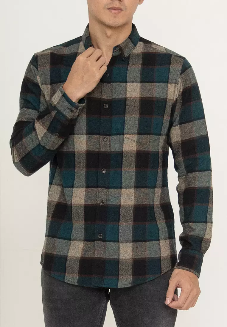 kemeja Flannel Cotton Tangan Panjang OXCON OX06
