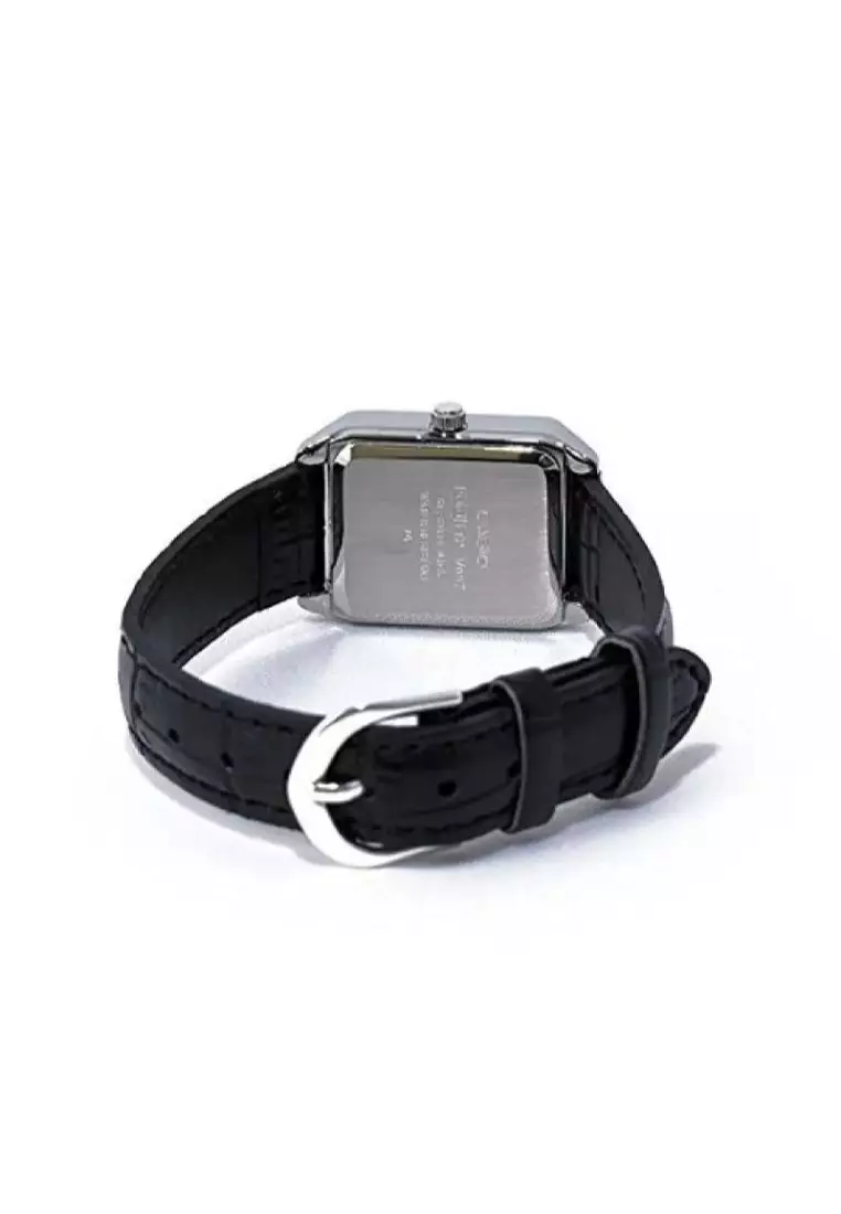 Women's Analog Watch LTP-V007L-7E1 Black Leather Band Ladies Watch