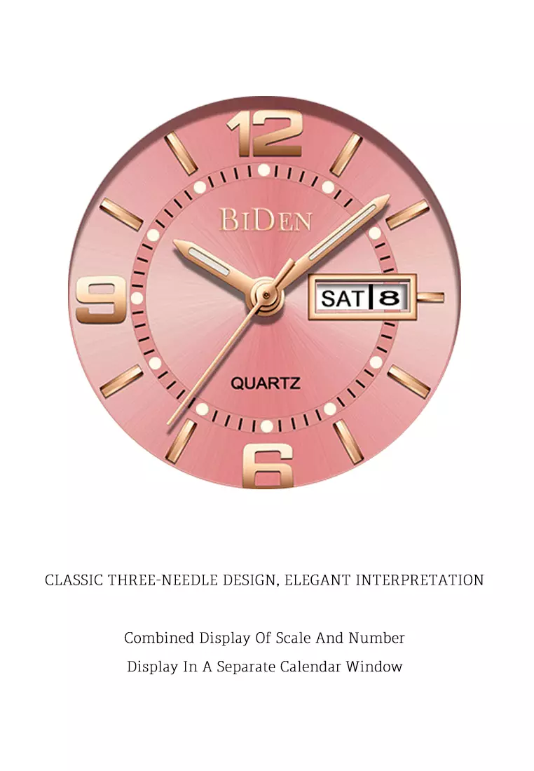 jam tangan wanita 3ATM Anti Air fashion bisnis Kuarsa jam tangan cewek Tali jala