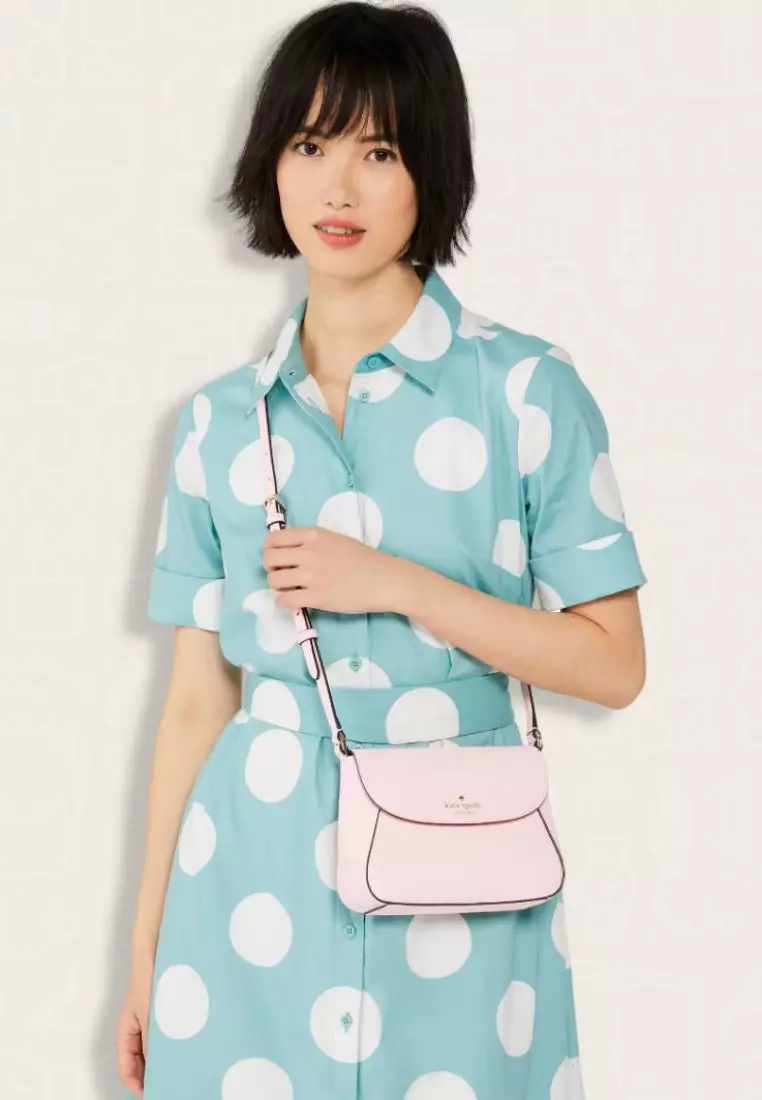 Kate Spade Monica Mini Flap Crossbody Shimmer Pink