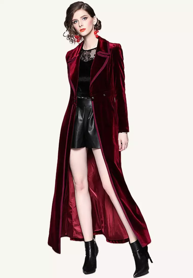Buy Twenty Eight Shoes VANSA Fashion Velvet Over The Knee Coat VCW