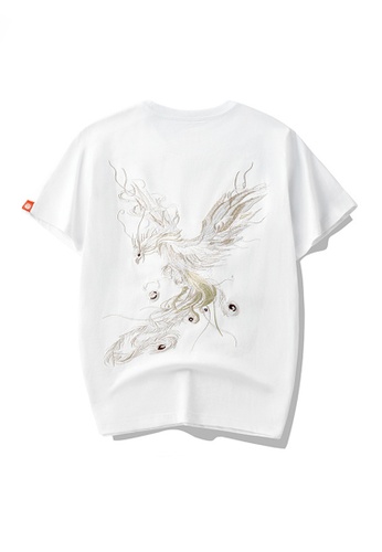 Twenty Eight Shoes white VANSA Cotton Embroidered Short Sleeve T-Shirt VCM-T617 B279DAA128B707GS_1