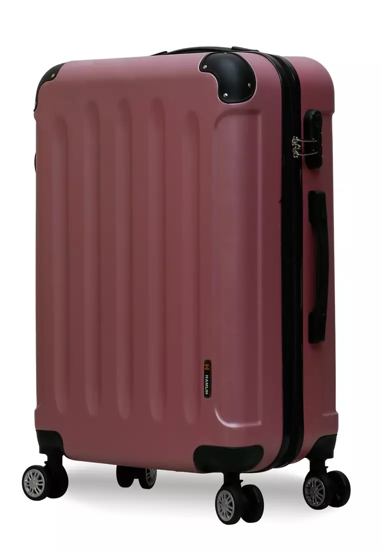 Austin Koper Hardcase Unisex Size 24 Inch Suitcase Combination Lock Large Compartment Material ABS+PVC Coated ORIGINAL - Pink