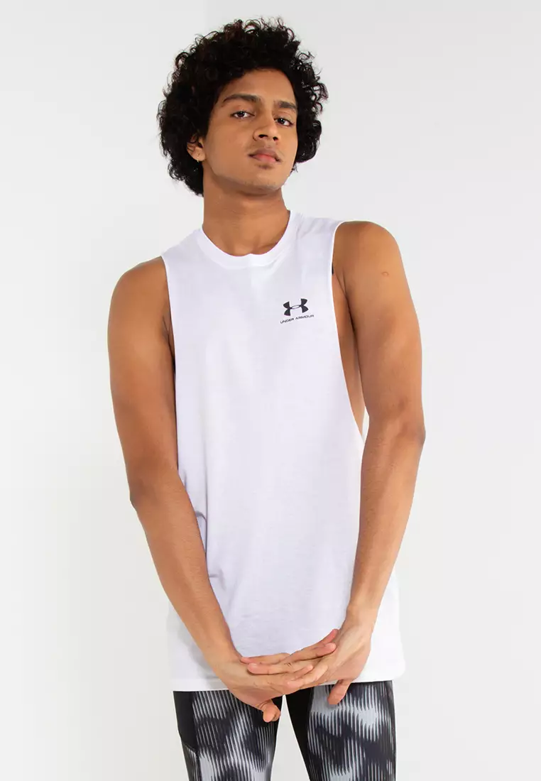 Buy Under Armour Left Chest Cut Off Tank Top 2024 Online | ZALORA ...