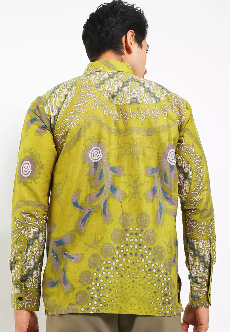 Athela Kemeja Batik Premium Pria Casual Modern Lengan Panjang