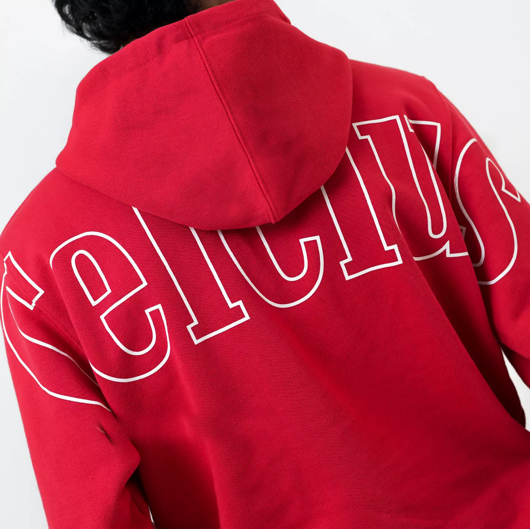 CELCIUS Outlined Logo Back Print Hoodie LIN001761C Merah