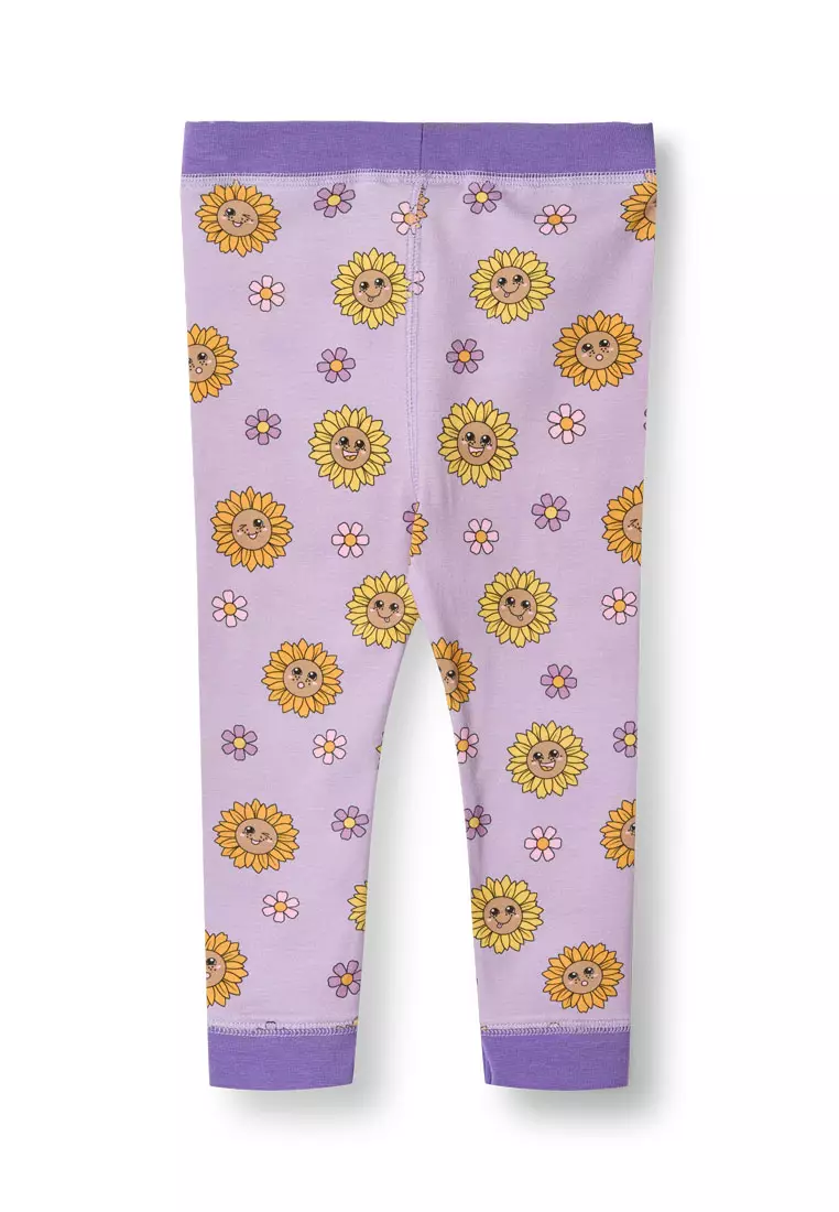 Elstar leggings for baby with sunflowers