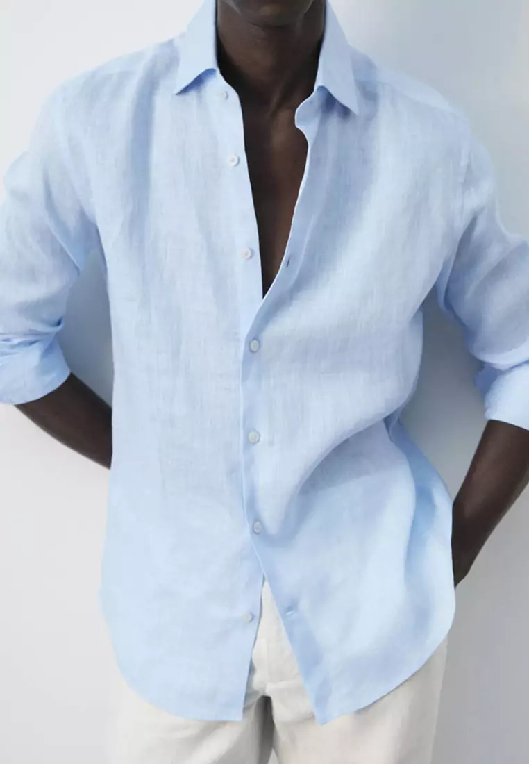100% Linen Slim-Fit Shirt