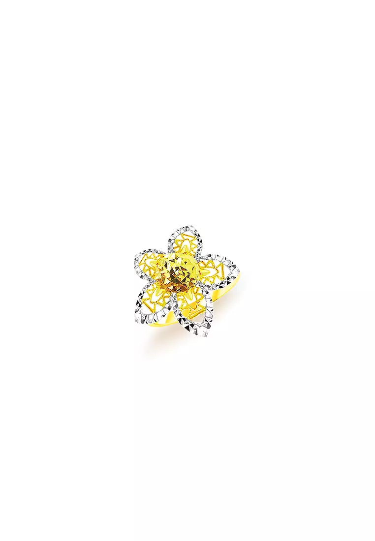 MJ Jewellery 375/9K Gold Flower Ring C12