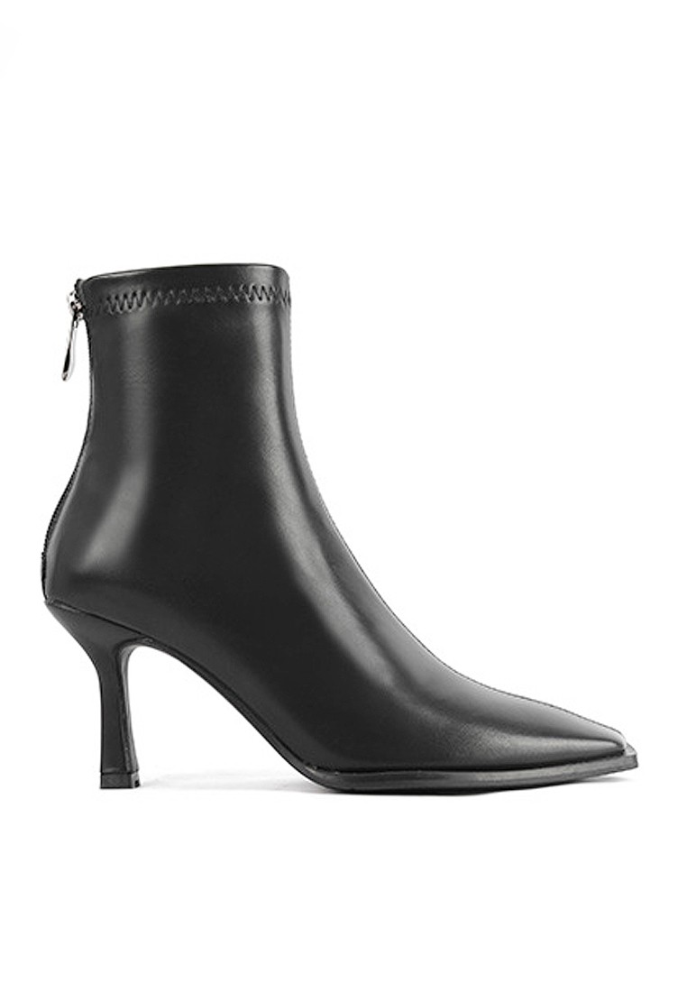 VANSA Slim Stretch Microfiber Leather Ankle Boots VSW-B837561