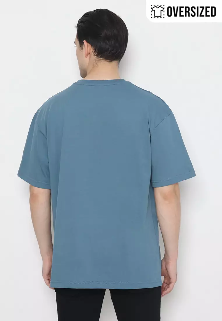 NX T-Shirt Cotton Combed Tebal Oversized Pria 2079370421