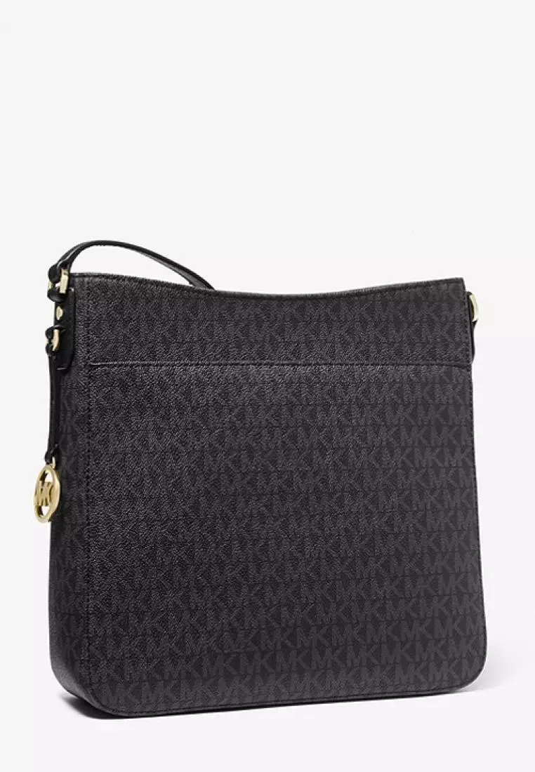 Michael Kors Jet Set Travel Large Logo Messenger Bag Black