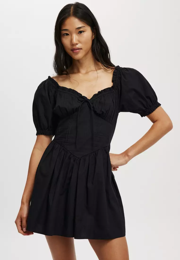 black mini dress cotton on Buy Winnie Corset Online Cotton citizen Size:wholesale_7XL pleated wedding guest dress Pronti Slacks Mens Black COS Pintucked Cotton Mini