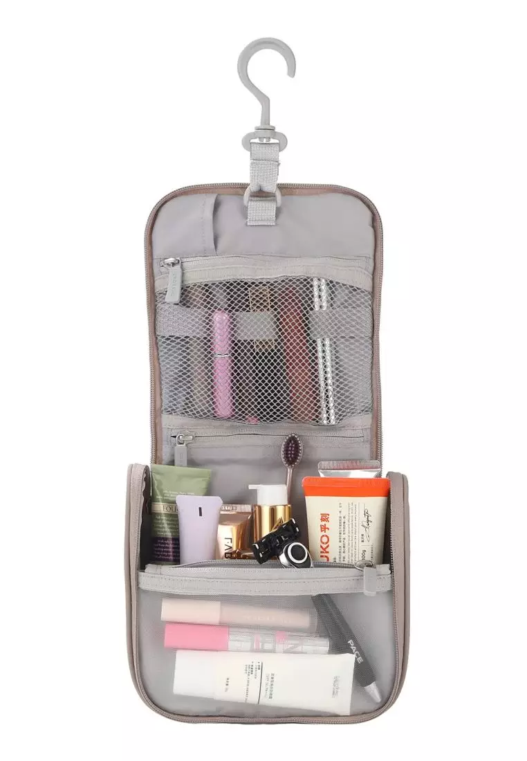 Crossing Waterproof Ripstop Nylon Hanging Toiletry Kit - Light Grey