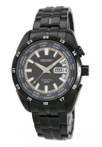 Jual Seiko Seiko 5 Sports Jam Tangan Pria Hitam Stainless Steel Snzg57 Original Zalora Indonesia