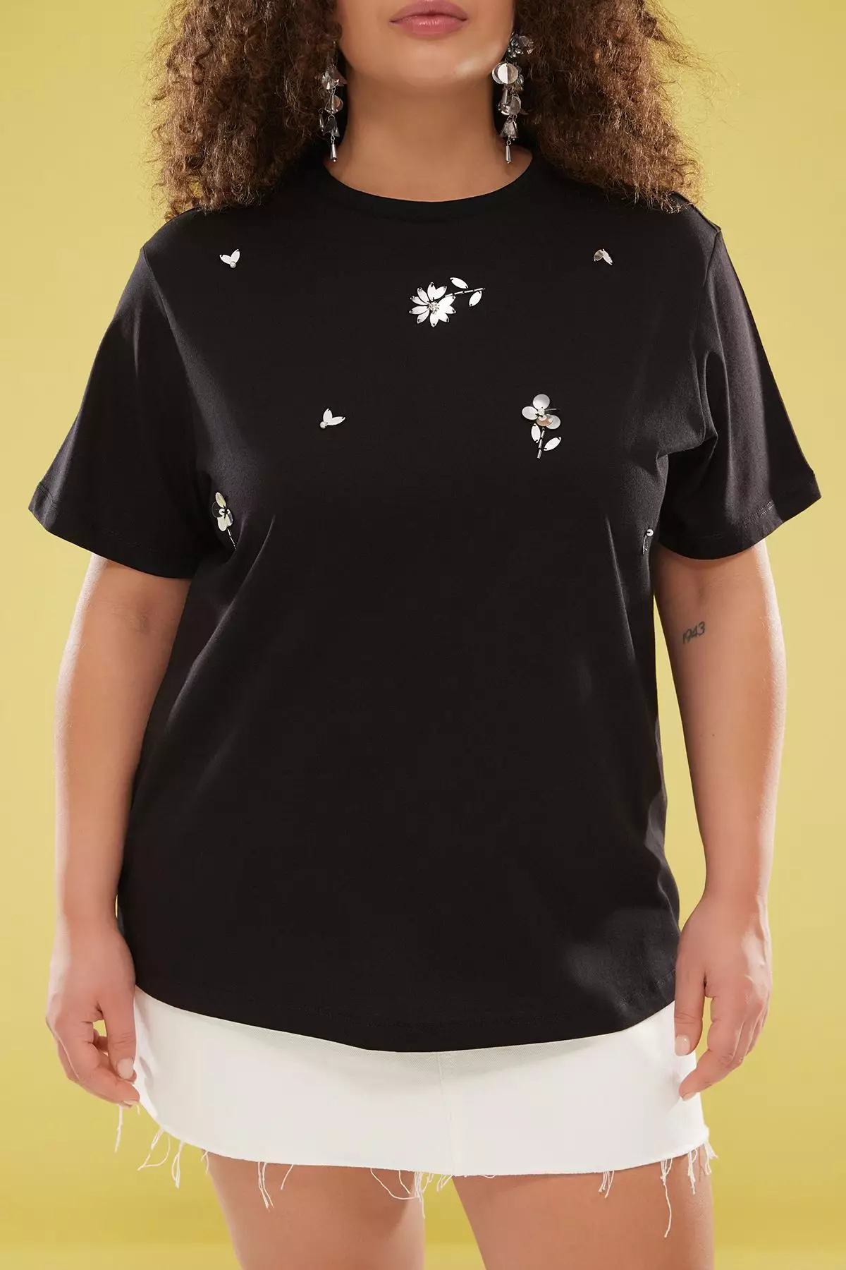 Floral Embroidered T-Shirt