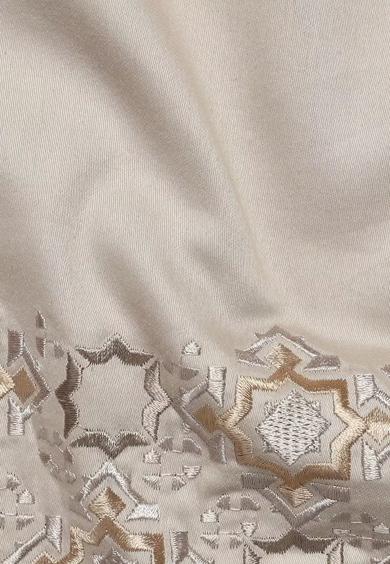 JOBB Hamza Baju Koko Pria Lengan Panjang Regular Fit Beige