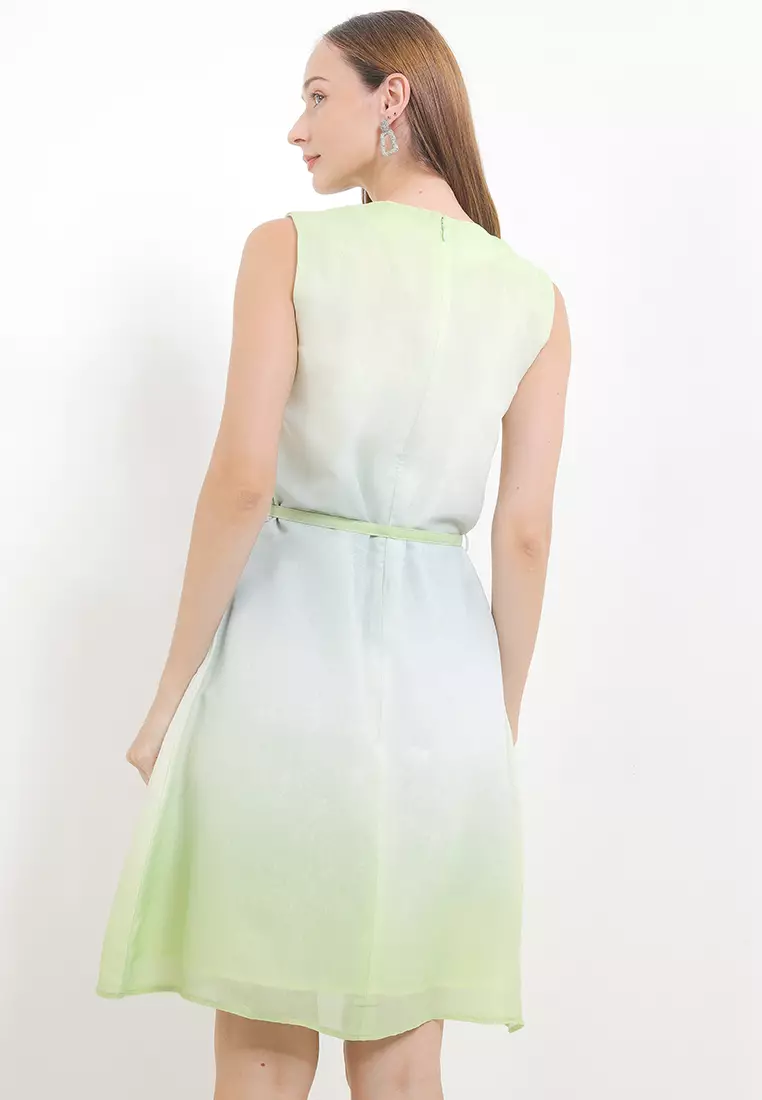 Alenia Dress In Green Shades