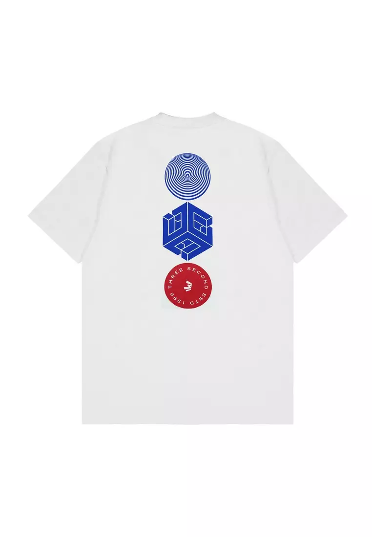 3Second Men's T-Shirt Short Sleeve Regular Fit Cotton Block OL-C840425