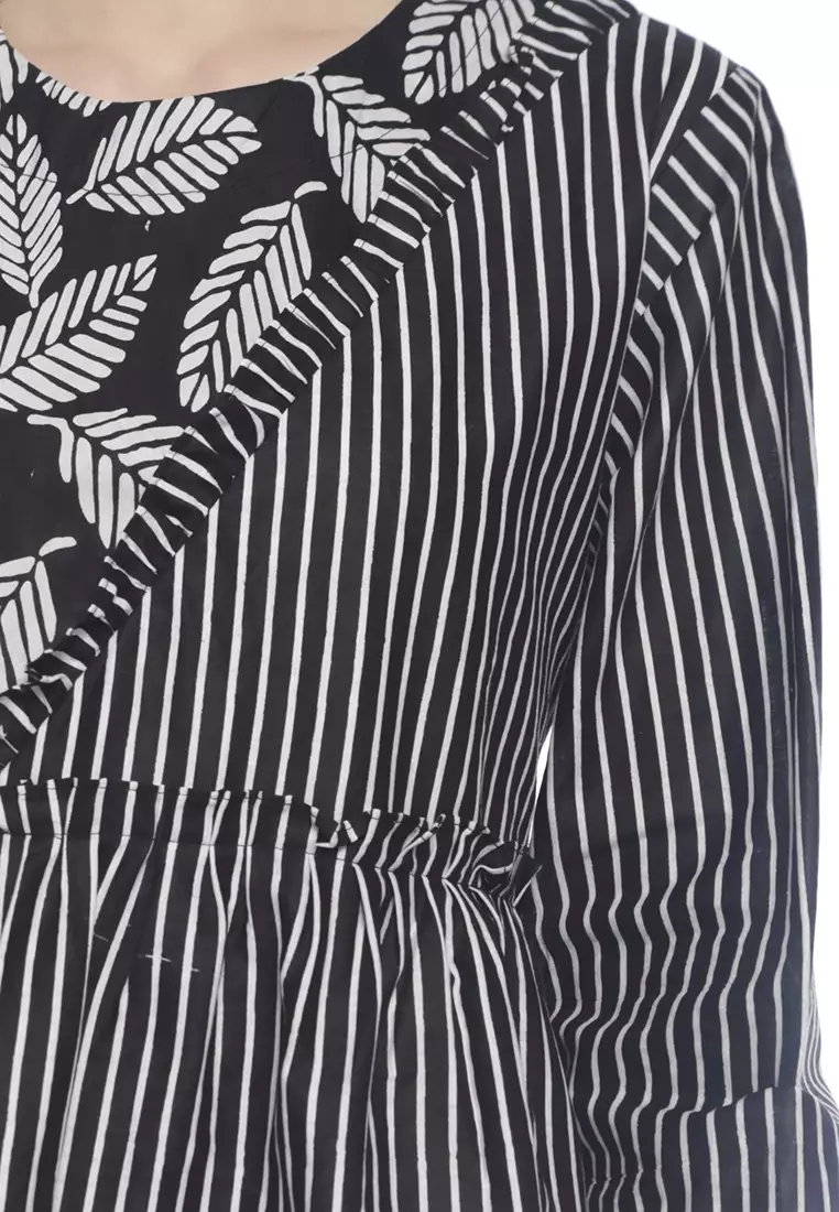 Daun Lurik Blouse Batik Premium Wanita Casual Modern