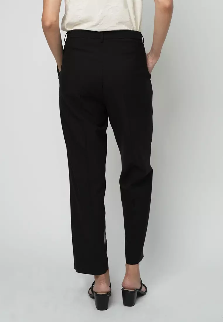 Kaydence Slim Pants with a Button Tab opening in the Waistband