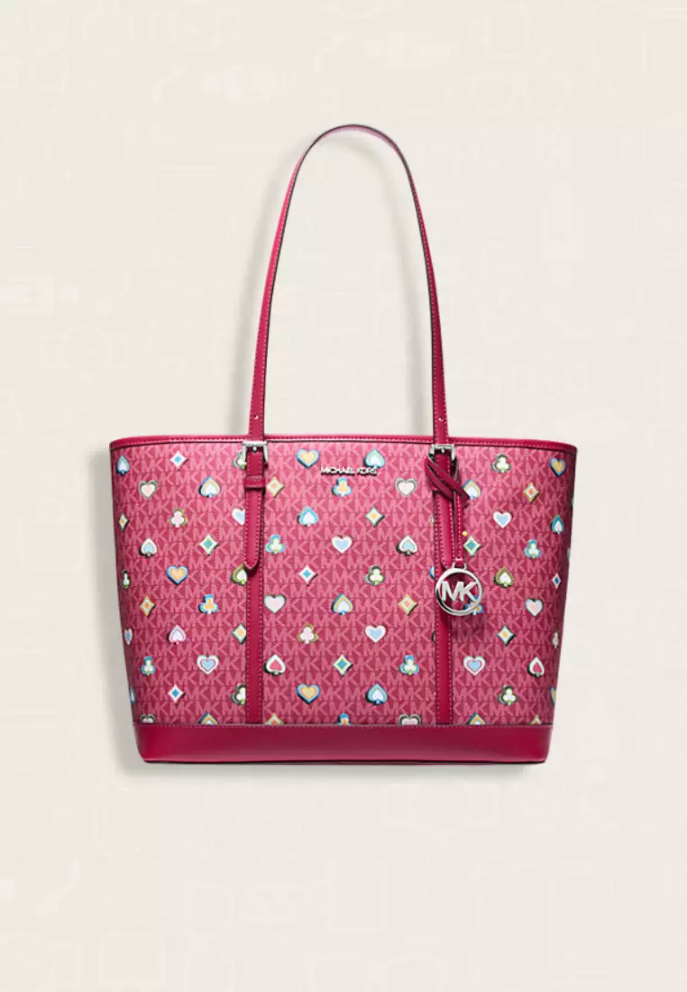 Jual Michael Kors Michael Kors Jet Set Large Printed Signature Logo ...