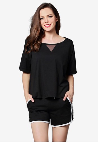 esprit 京站寬擺短袖短褲睡衣套裝, 服飾, 睡衣套裝