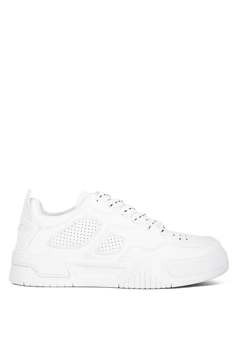 Discount on London Rag  shoes - SKU: White Panelling Flatform Sneakers