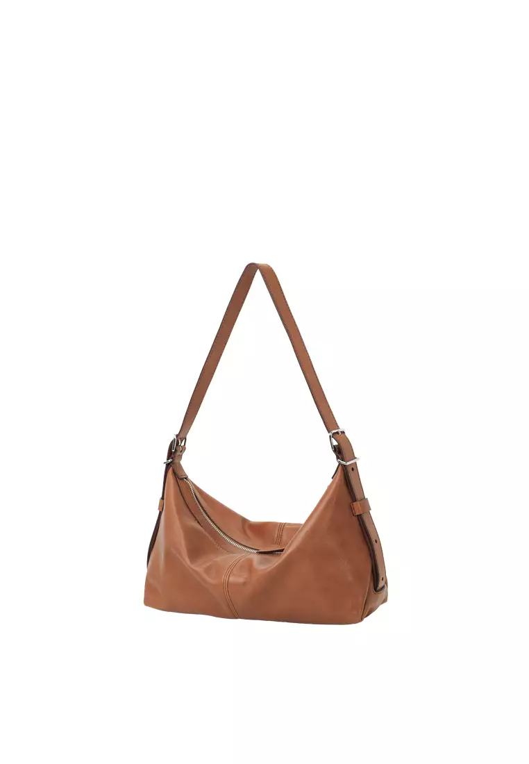 ALLEGRA Demi Hobo 單肩袋 - 焦糖色