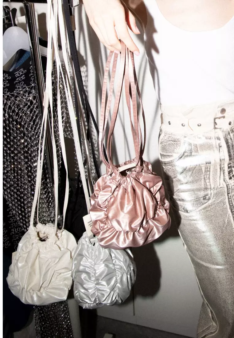 POPCORN BALL Nylon Crossbody Bag Rose Gold