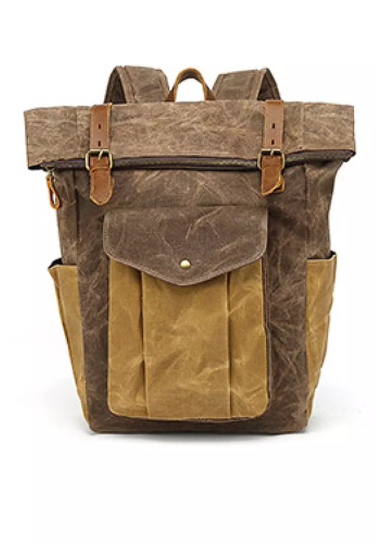 Zalora canvas backpack shop