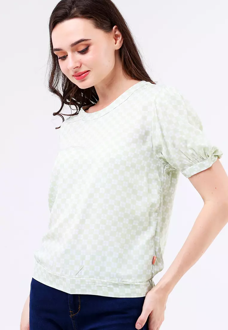 Short Sleeves Roundneck Blouse