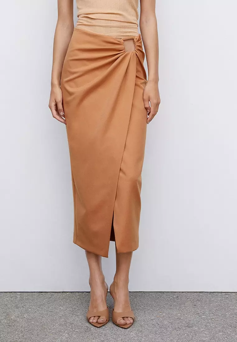 Mango on sale cowhide skirt