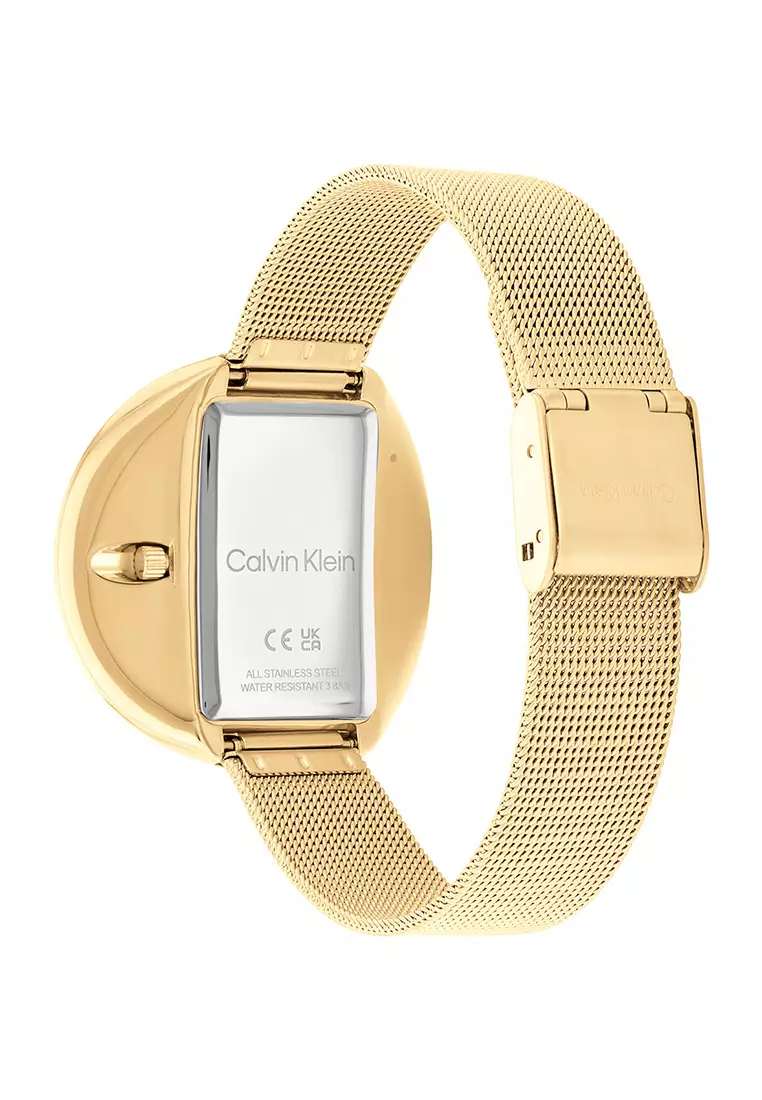 Women's Gold Stainless Steel Bracelet and Gold Dial Quartz Watch - CK25200146