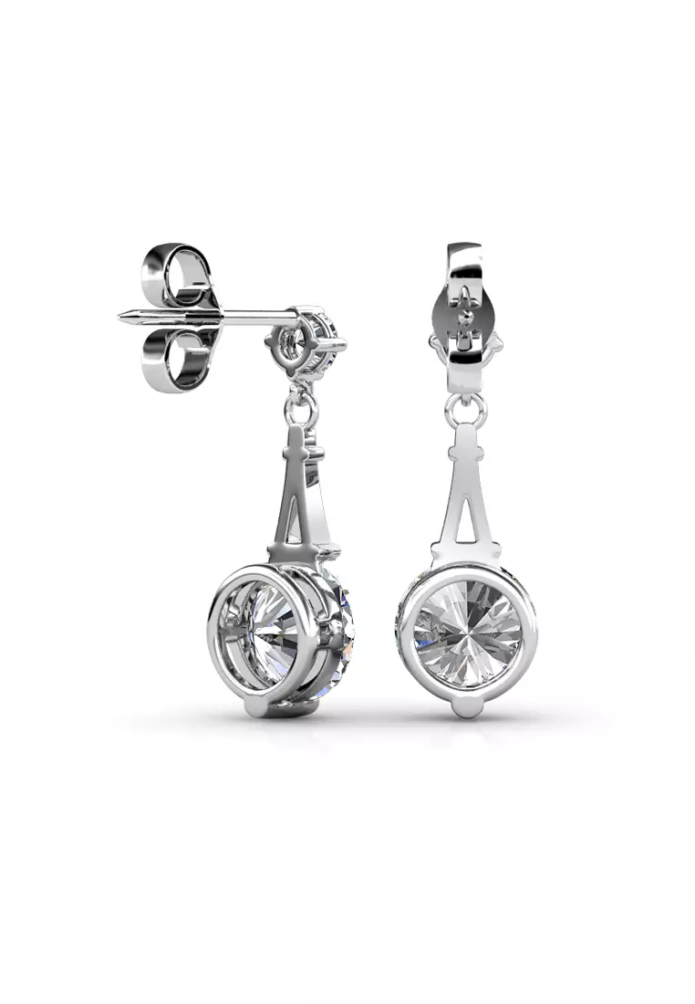 Paris Earrings WG - Anting Crystal  by Her Jewellery