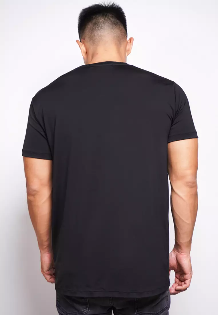 Nade NTB86 Kaos Pria Tangan Pendek Ringan Anti Kusut Nade Japan Outline Hitam